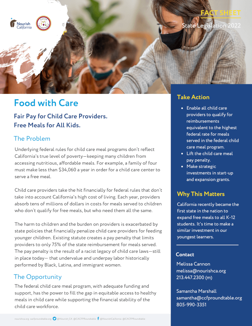 Policy Fact Sheet_Child Care Meals_1_7_2022