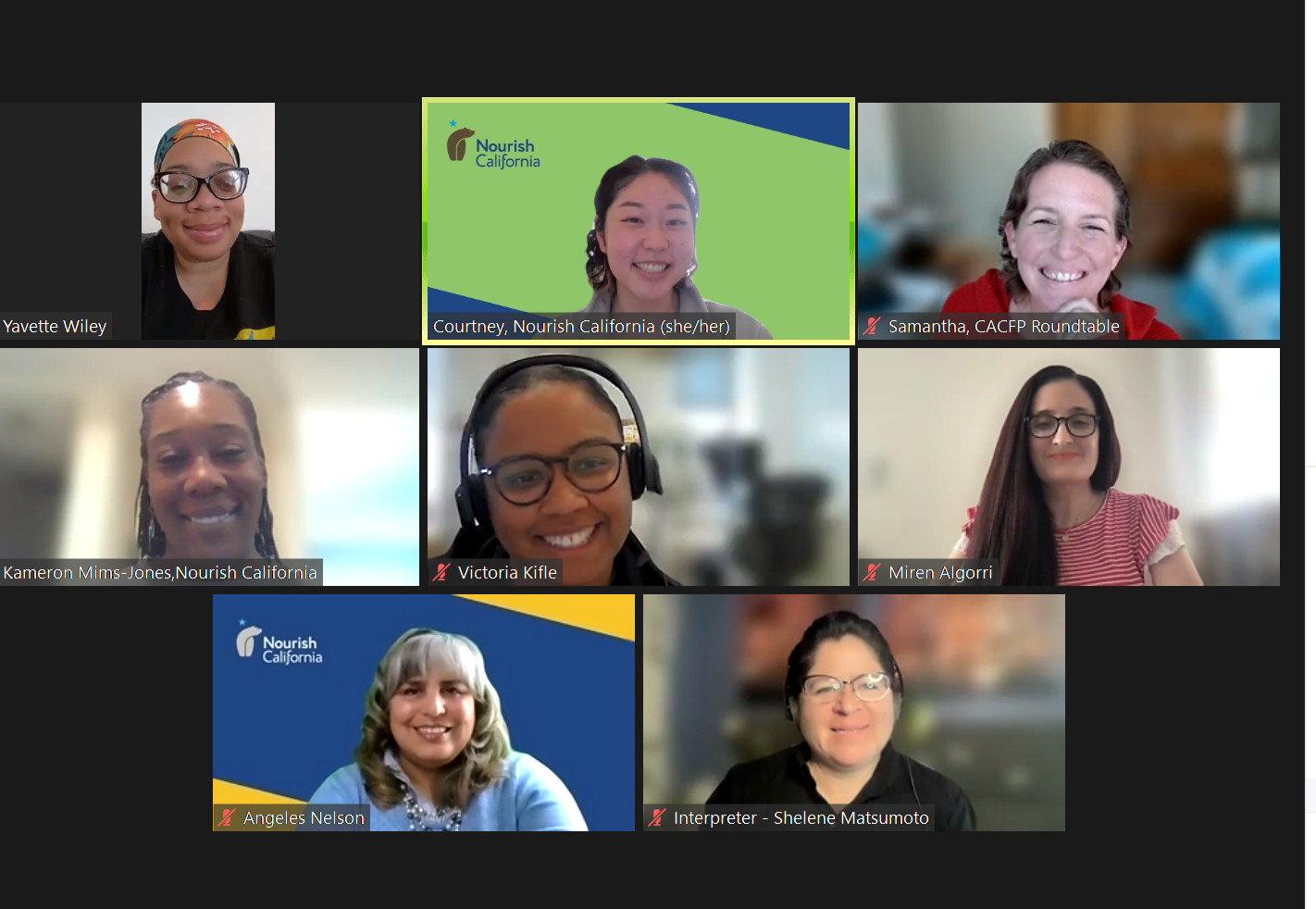 5.11.2023 Food with Early Care webinar 5.11.2023 - panelists at the Food with Early Care webinar